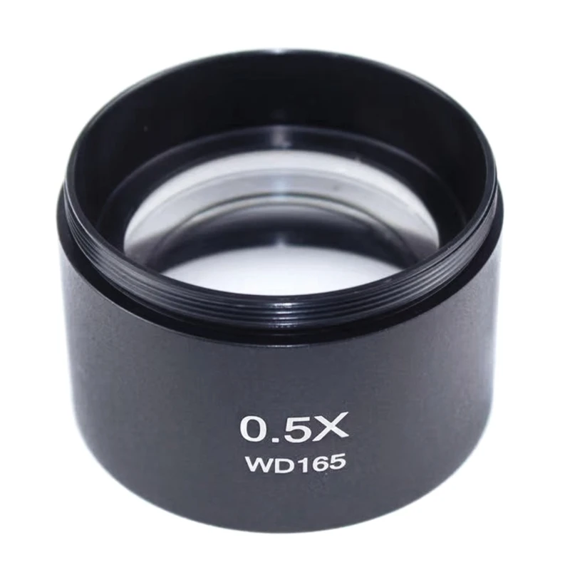 

WD165 0.5X Trinocular Stereo Microscope Auxiliary Objective Lens Barlow Lens 48mm Thread