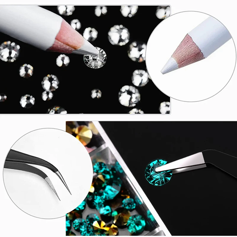 12Grids Mix 3D Nail Rhinestones 12 Grids Decorative For Nail Art Mini Colorful Decorative DIY Nail Art Accessories