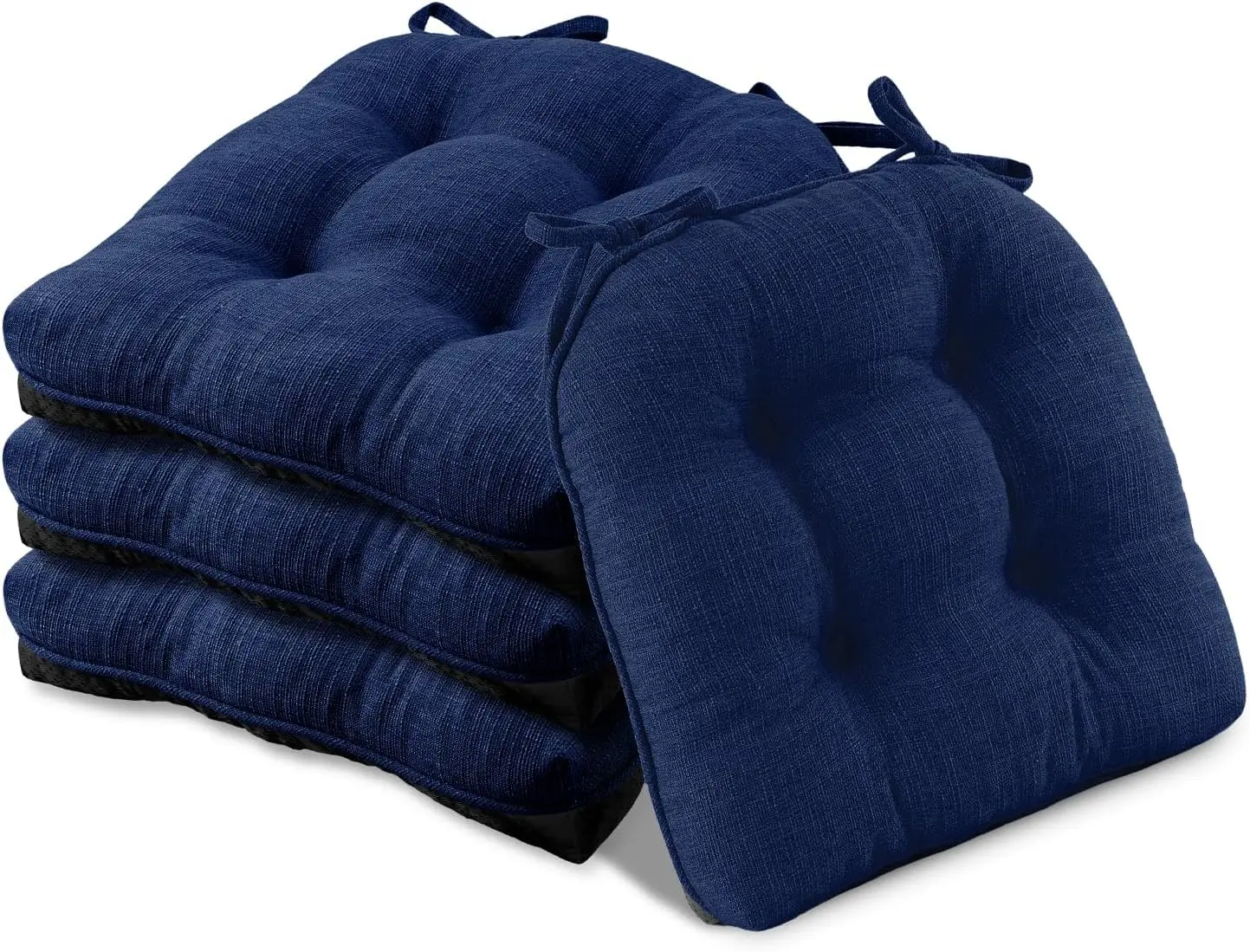 

Подушки на стулья для обеденных стульев, 4 упаковки, подушка на стул из пены с эффектом памяти, с завязками и нескользящей основой, стул с ворсом 15,5X15,5