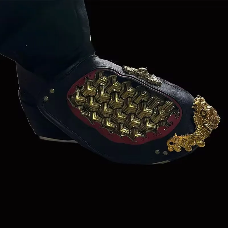 2 個パック靴鎧大人のステージパフォーマンス中国ヴィンテージコスプレ鎧武器小道具金属靴カバー鎧男性女性