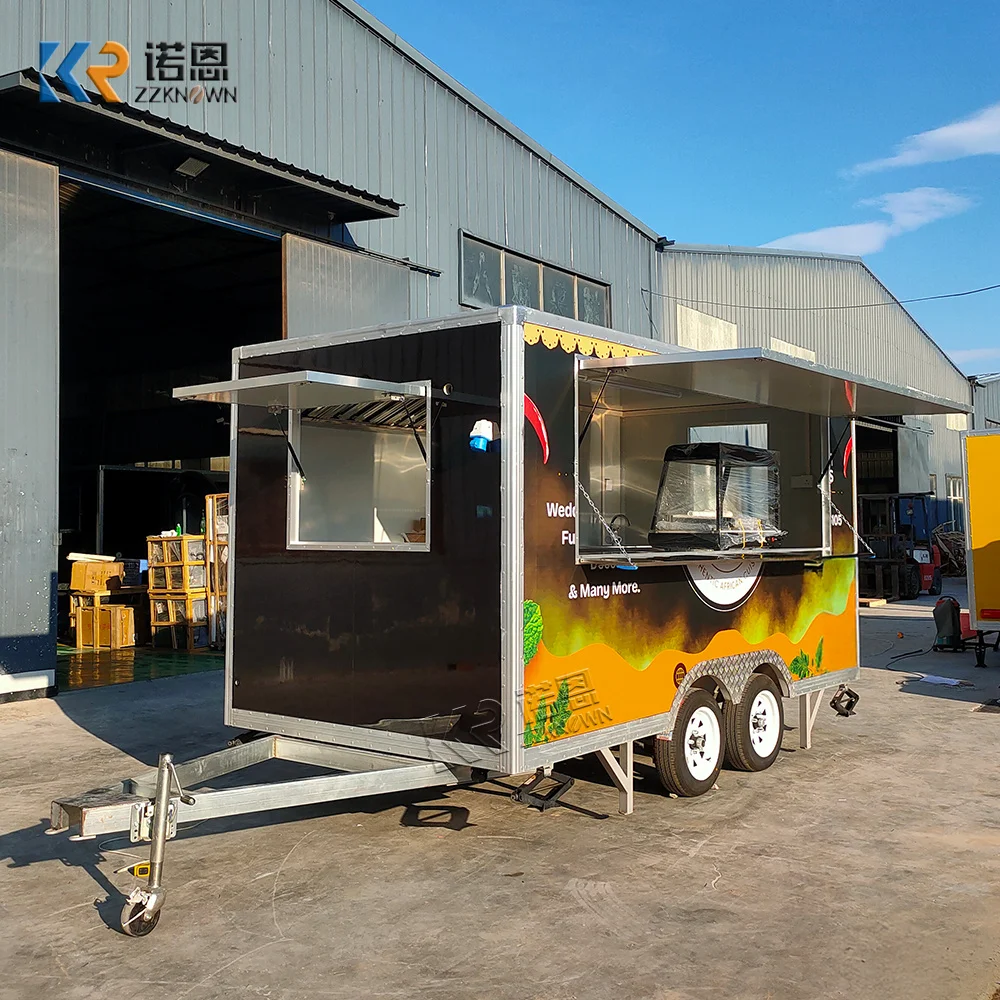 Legal Registration Mobile Food Truck Ice Cream Usa Standard Professional BBQ Trailer Deep Fryer Food Trailer for Outdoor
