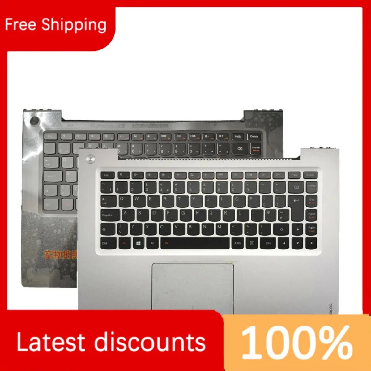 for Lenovo U430P C-Case Keyboard Assembly Silver Black English Big Return Brand New Original Case