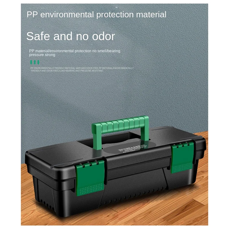 Boîte à outils AAAC-10 pouces, boîte de rangement d'outils en plastique avec poignée pour la réparation de menuiserie et d'électricien, boîte de rangement d'outils Portable