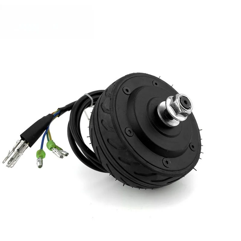 4 inch brushless toothless hub motor 24V/36V 200W black hub wheel, electric scooter drive wheel