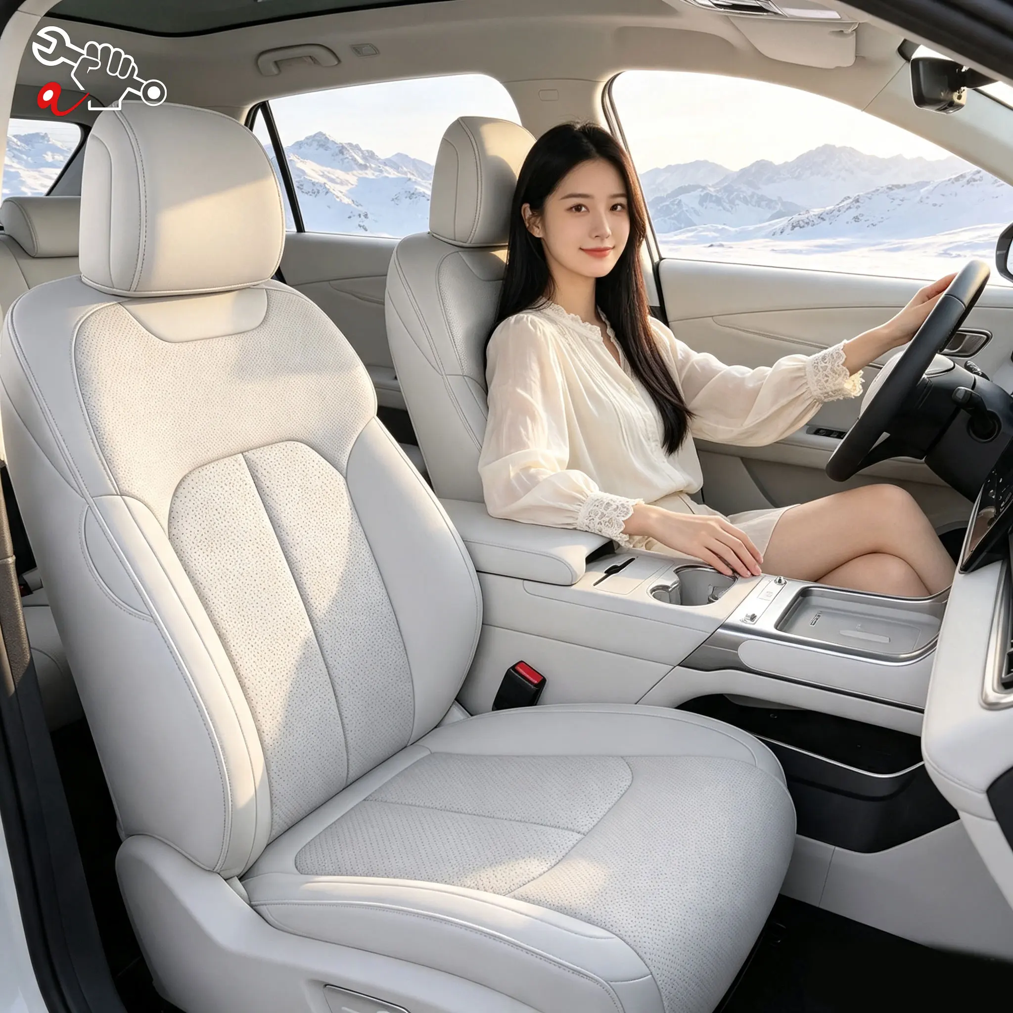 Left-Drive Car Seat Cover For BYD Atto 3 Yuan Plus 2026 Custom Fit Seat Cover Full Surrounded Seat Protection Cushion Auto