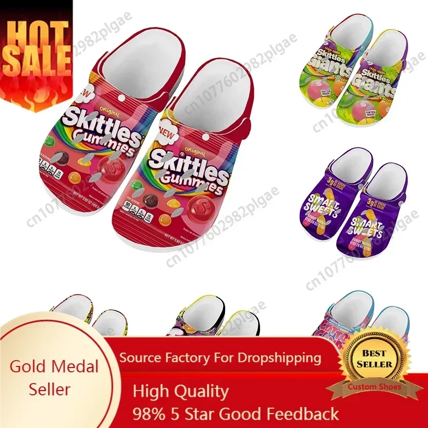 

Funny Candy Food Snack 3D Print Men Women Classic Clogs Slippers Shoes EVA Ligtweight Sandals Summer Beach Outdoor-3