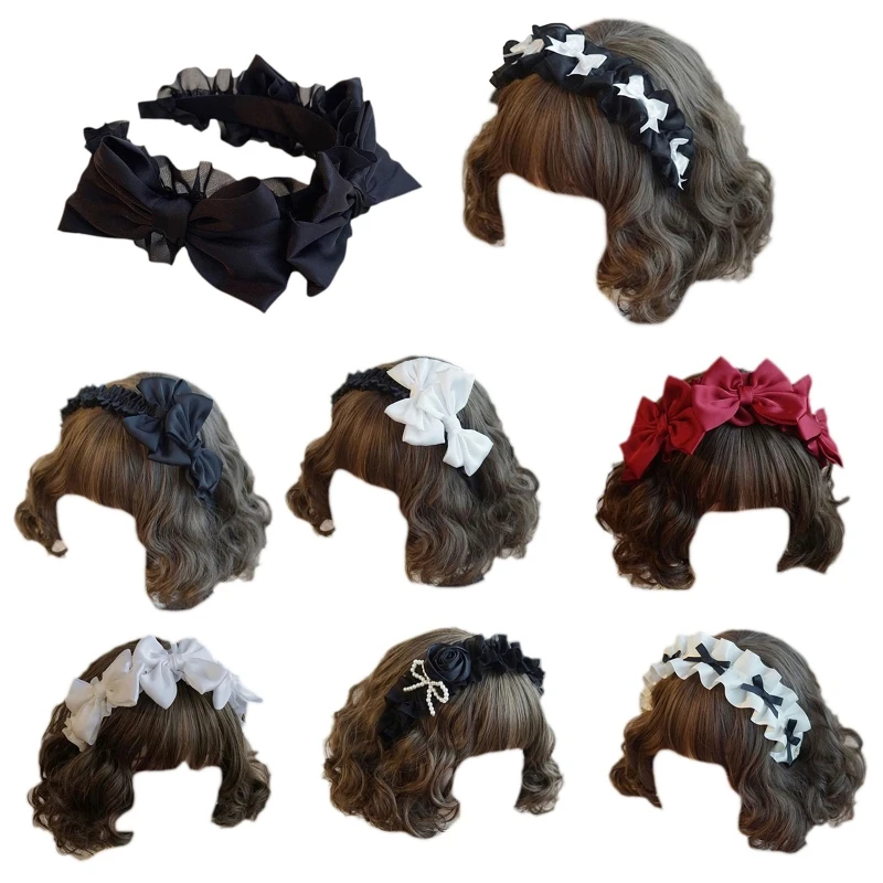 Small Fragrance Style Women Students Washing Face Hairband Bowknots Shape Headbands Delicate Hairpieces for Daily Wear