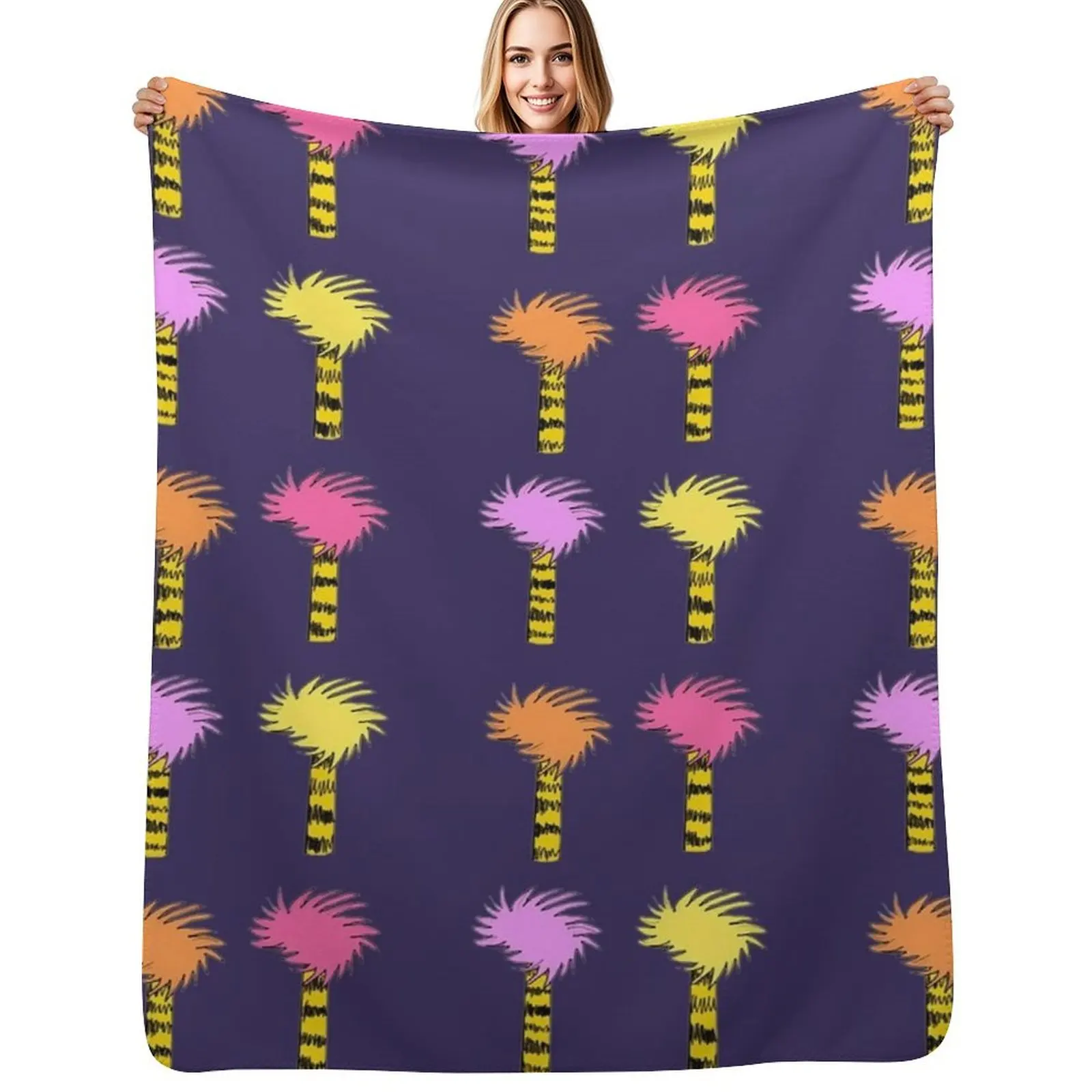 

truffula tree Throw Blanket Cozy Throw Blanket Birthday Gift for Him Her