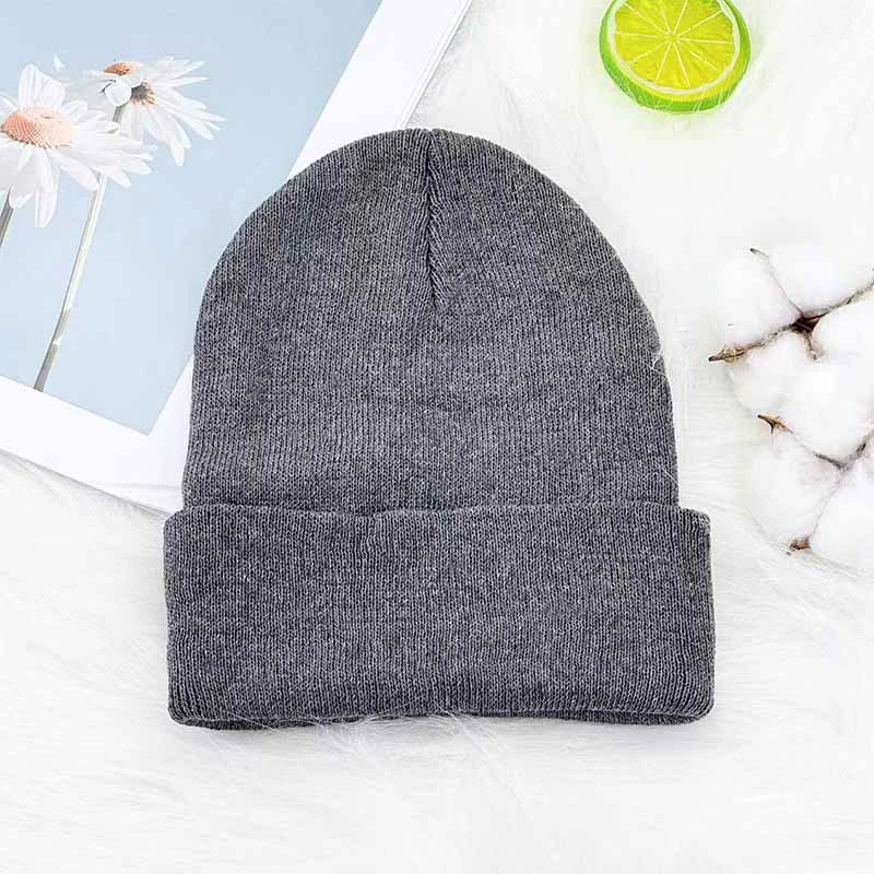 Autumn/Winter Solid Color Knitted Retro Round Top Hat Outdoor Cold-Proof Windproof Flat Head Hat
