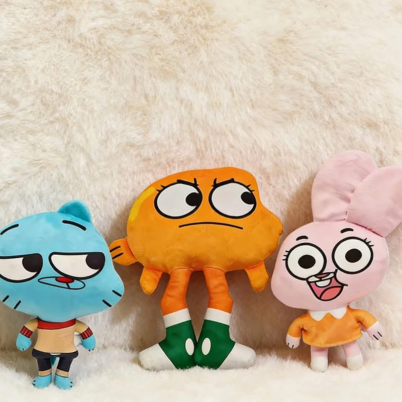 

NEW 2026 -- Miniko Cartoon Amazing World Gumball Darwin Anais Plush Toys Cute Cat Bunny Stuffed Toy Birthday Present Gifts For