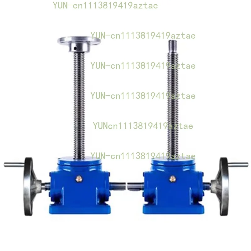 Small SWL Screw Elevator Hand Electric Spiral Lifting Platform Worm Gear Hoist