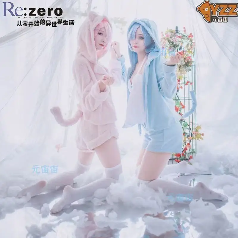 

Rem cosplay costume cat character set suitable for Halloween and Christmas