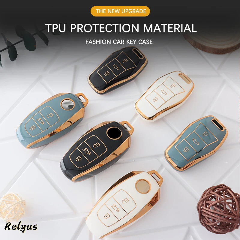 Fashion Soft TPU Car Remote Key Cover Case Protection Shell For VW Volkswagen Touareg 2017 2018 2019 2020 2021 Car Accessories