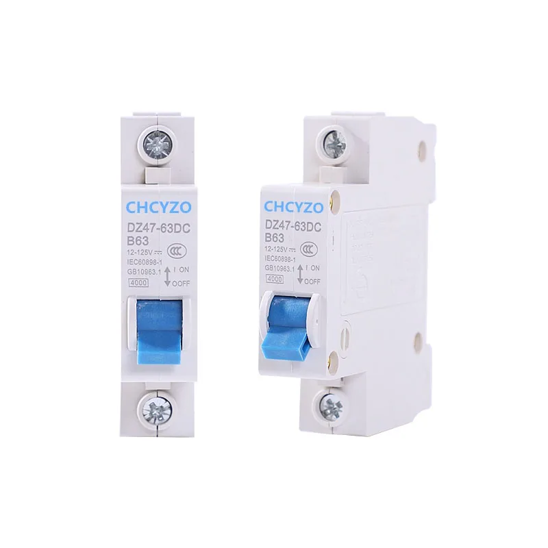 1P Circuit Breaker 3A-125A DC Electric Car Battery PV Protection Switch 12v-125V Circuit Protector