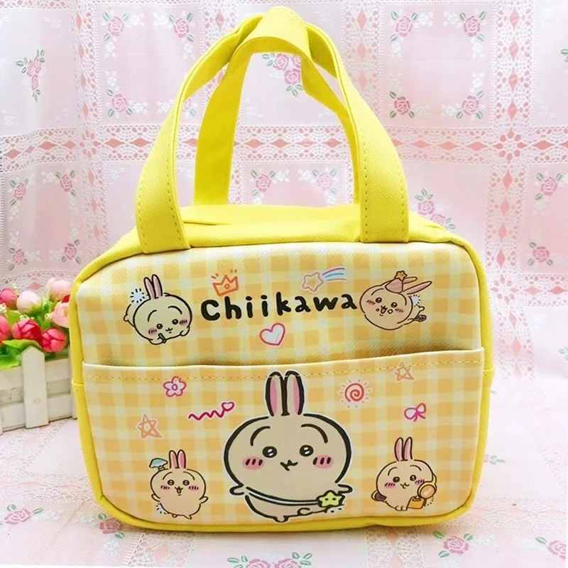 Anime Hachiware New PU Aluminum Foil Insulation Bag Anime Portable Kawaii Cartoon Lunch Bag Lunch Box Bag Bags for Woman