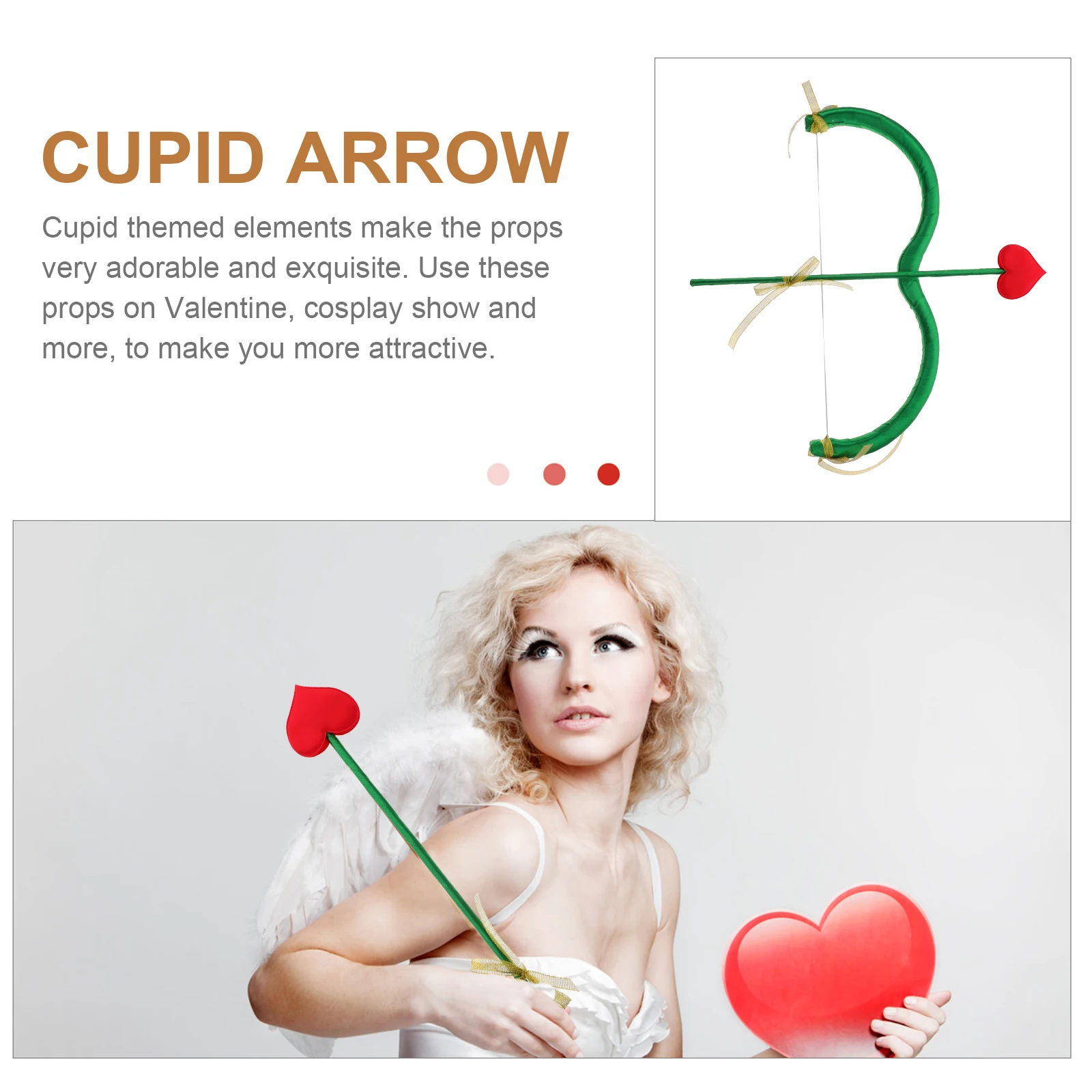 

Cupid Arrow Props Valentine Costume Bow Foam Boy Child Reusable Durable Photo Stage Valentines Accessories Women Men
