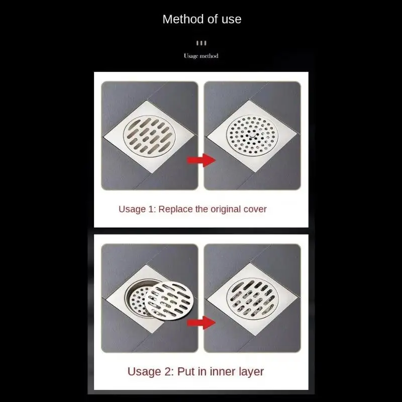 Anti Clog Rust Proof 304 Stainless Steel Floor Drain Cover Fit Bathroom Kitchen Laundry Room
