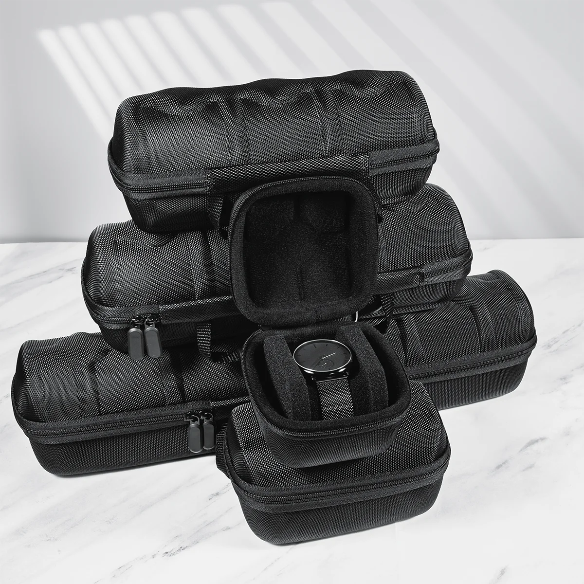 Watch Box Organizer Watch Travel Case Portable Storage Watch Display Holder for Wristwatches and Smart Watches Men Women Gift