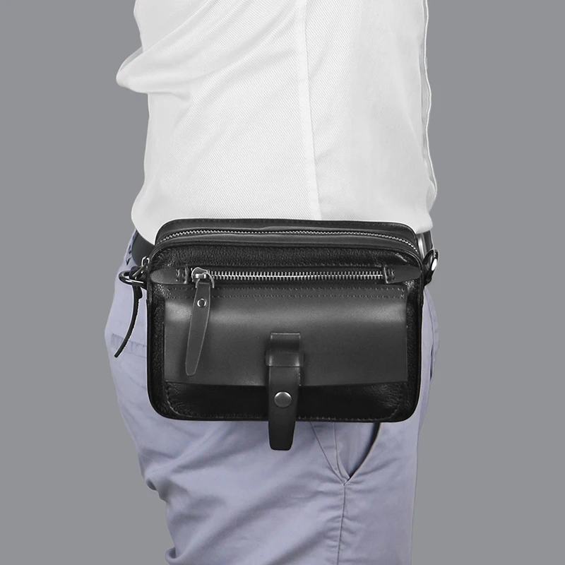 Echt leder kleine Umhängetasche für Frauen Männer Riemen Schulter Handtasche Geldbörse Kamera tasche mit Kreditkarten schlitzen – Detail 14