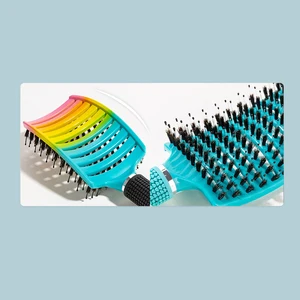 Masaj salonu anti-statik saç fırçası, diş fırçası, naylon kıl, kadınlar, saç, ıslak kıvırcık saç, 1-pc Zemini fırçalamak için 6 büyük satış-no. 2