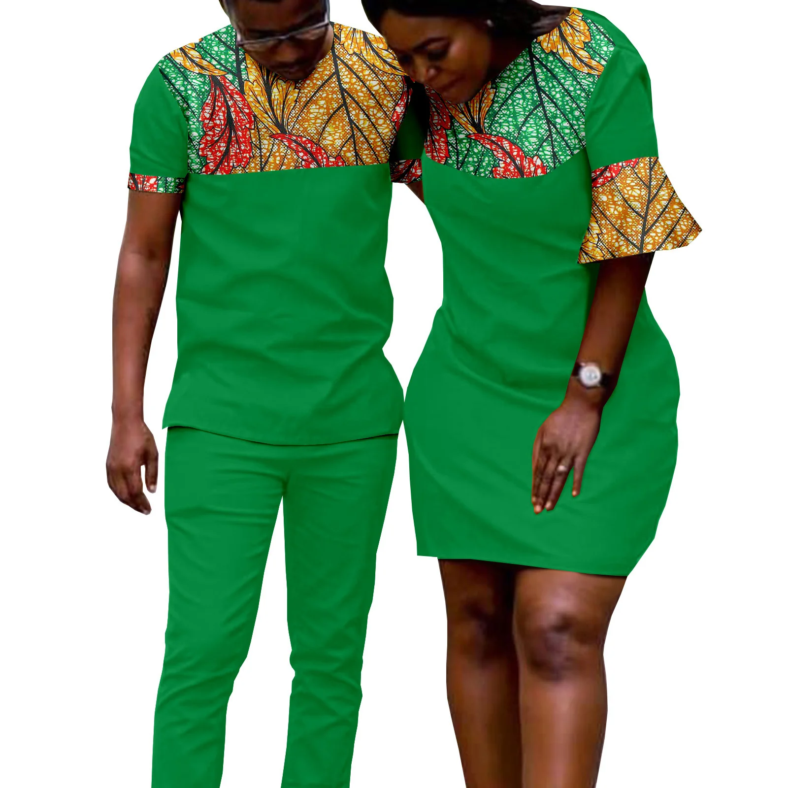 

African Couples Clothing Women Outfits African Clothes for Couples Women Dresses Match Men 2 Pieces Pants Sets Wedding Party