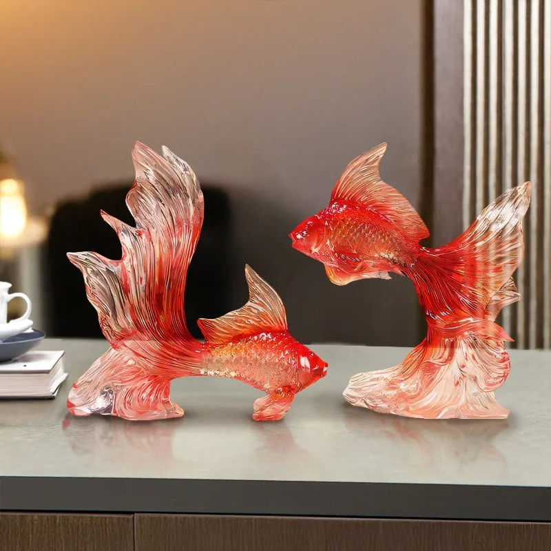 Statuette Every Year,There Are Fish And Koi Ornaments,Home Living Room Wine Cabinet,TV Cabinets,Office Desktop Decoration,Gifts