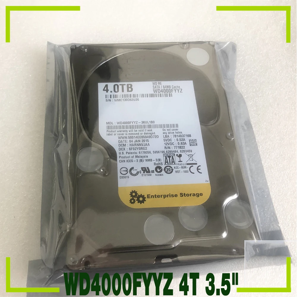 Monitoring Desktop Hard Disk Enterprise Server 7200 RPM WD4000FYYZ 4T 3.5