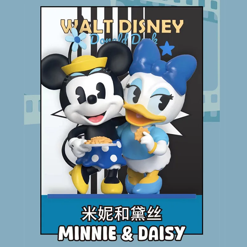Figura de Minnie y Daisy, caja ciega de Disney, cubierta de Pato Donald, modelo de serie, caja misteriosa, muñecas del 90 ° aniversario, juguete de decoración, regalos