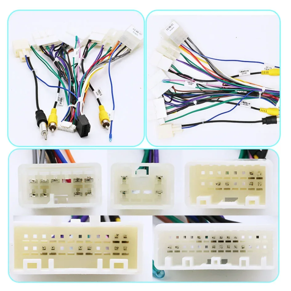 For Toyota Corolla/Camry/RAV4 With Canbus For Toyota High wiring 16pin Android Wire Harness Power Cable AdapterTY-XB-01 FT-RZ-01