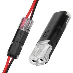 2pin Pluggable Wire Connector Quick Splice Electrical Cable Crimp Terminals for Wires Wiring 22-20AWG LED Car Connectors