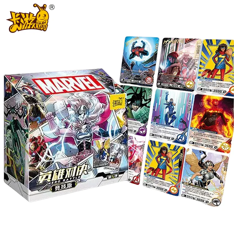 120/180Pcs KAYOU Avengers Cards Iron Man Thor Cosplay Heroes Competitive Battle Game TCG SSR/SR/R/HR/LR Collection Card Kids Toy