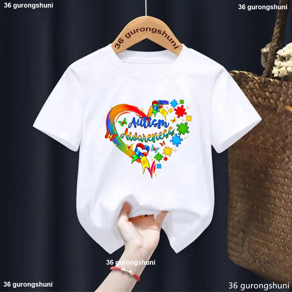 Autism Awareness Kids Tshirt Toddler T-Shirt Boy Girl Clothes Autism Boys Shirt Care For Autistic Patients Children Tee Tops