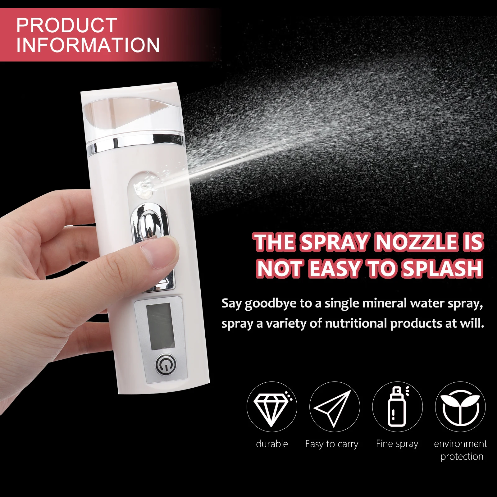 

Handheld Sprayer Facial Nano Atomizer Portable Usb Skincare Steamer Quick Hydration Moisturizer For Travel Indoor Use