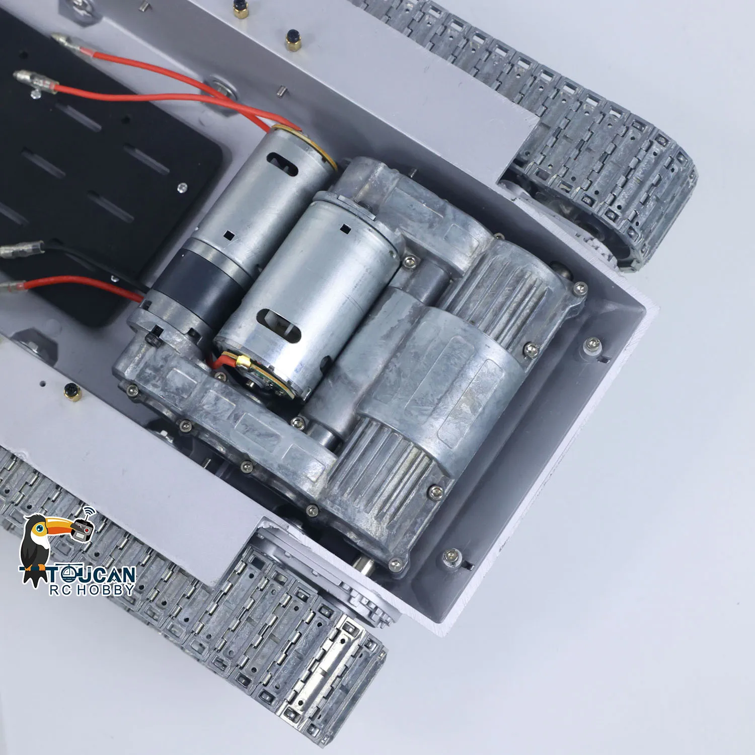 Metallgehäuse mit Antriebsgetriebe, Kettenräder, Umlenkräder für Spielzeug Heng Long 1/16 RC Panzer Merkava IV 3958 Modell