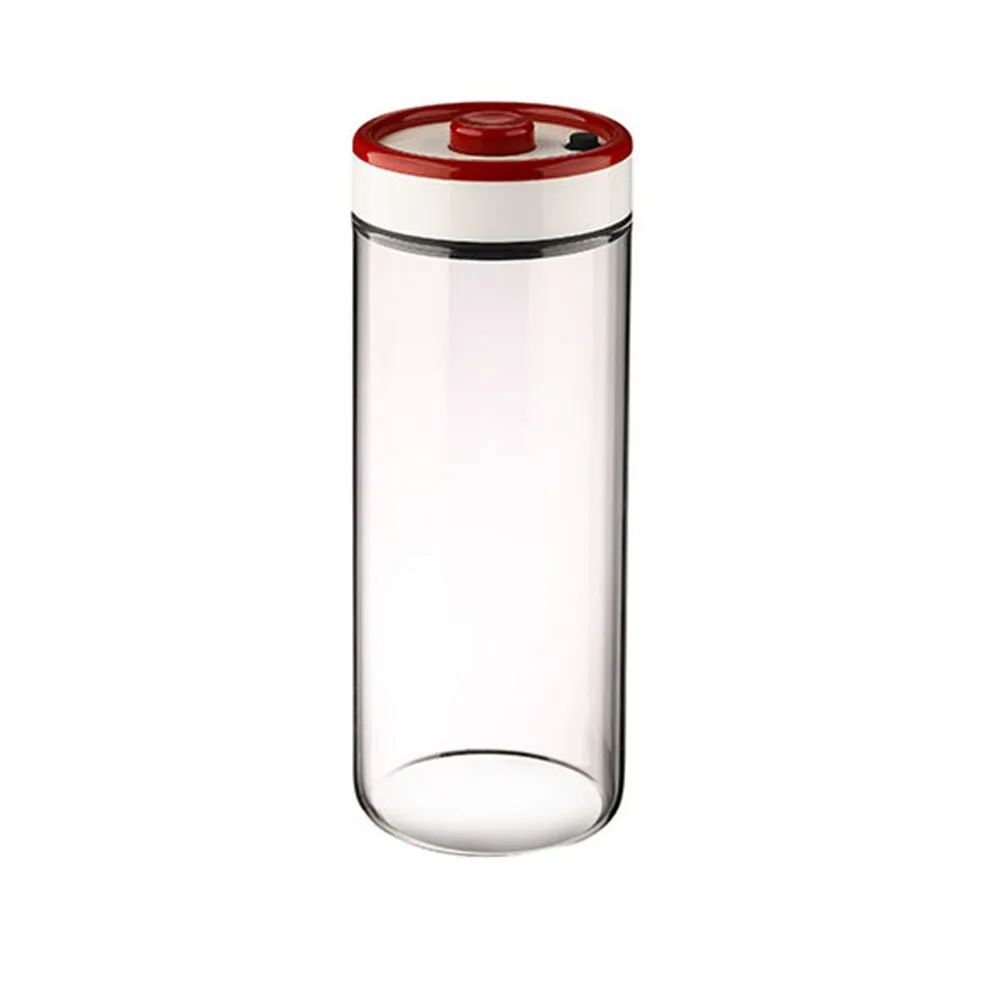

Moisture-proof Vacuum Sealed Jar Airtight Transparent Coffee Bean Storage Bottle Press-type Food Grade Tea Storage Containers