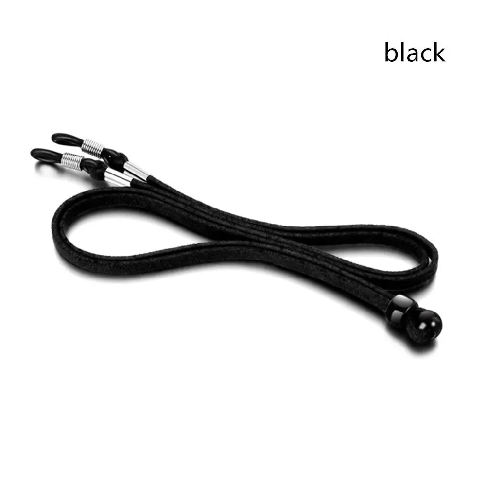 Fashion High Elasticity Leather Face Mask Lanyards Anti-lost Reading Glasses Chain Neck Straps