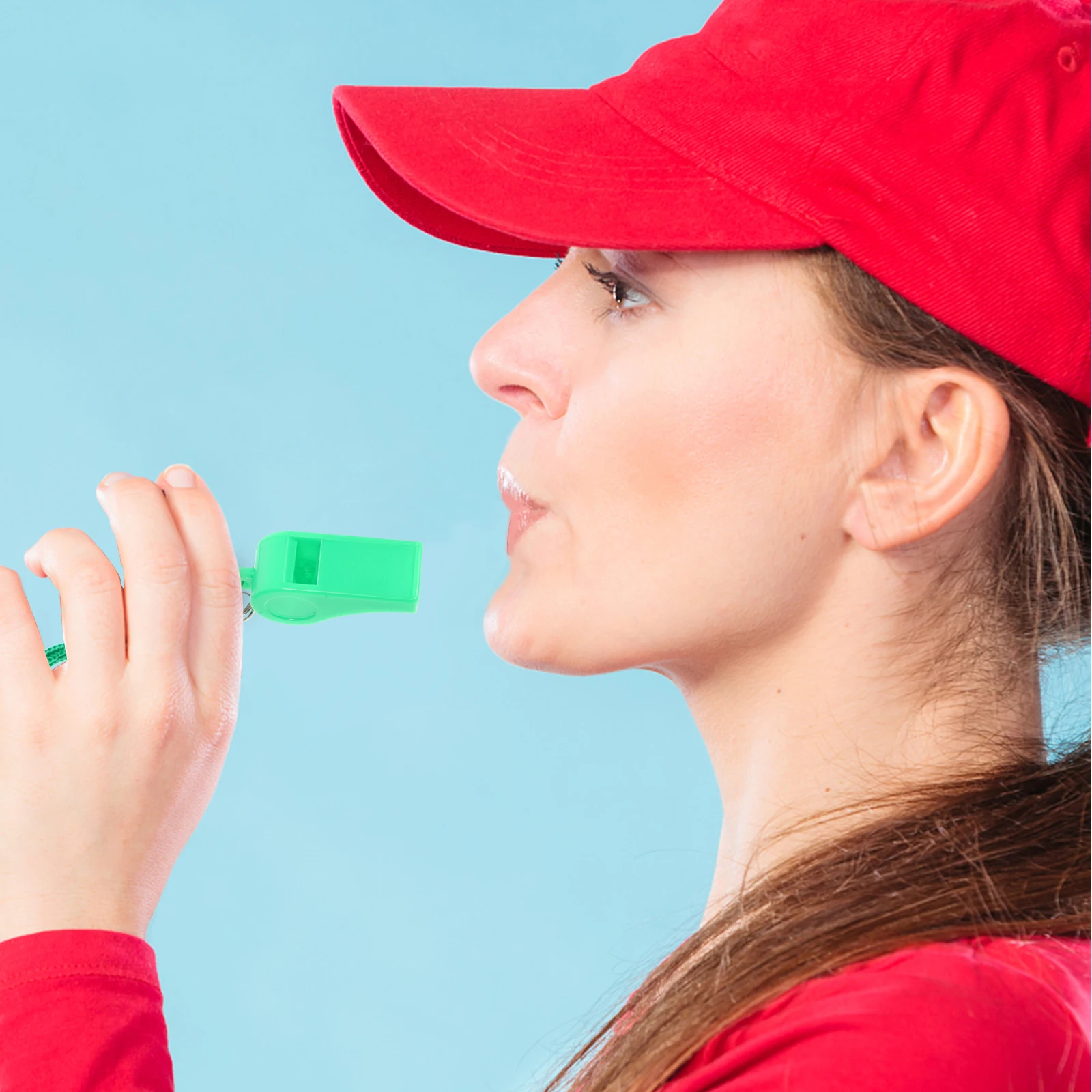 

4 Pcs Whistle Safety Plastic Whistles Portable Sports with Lanyard Outdoor Pendant