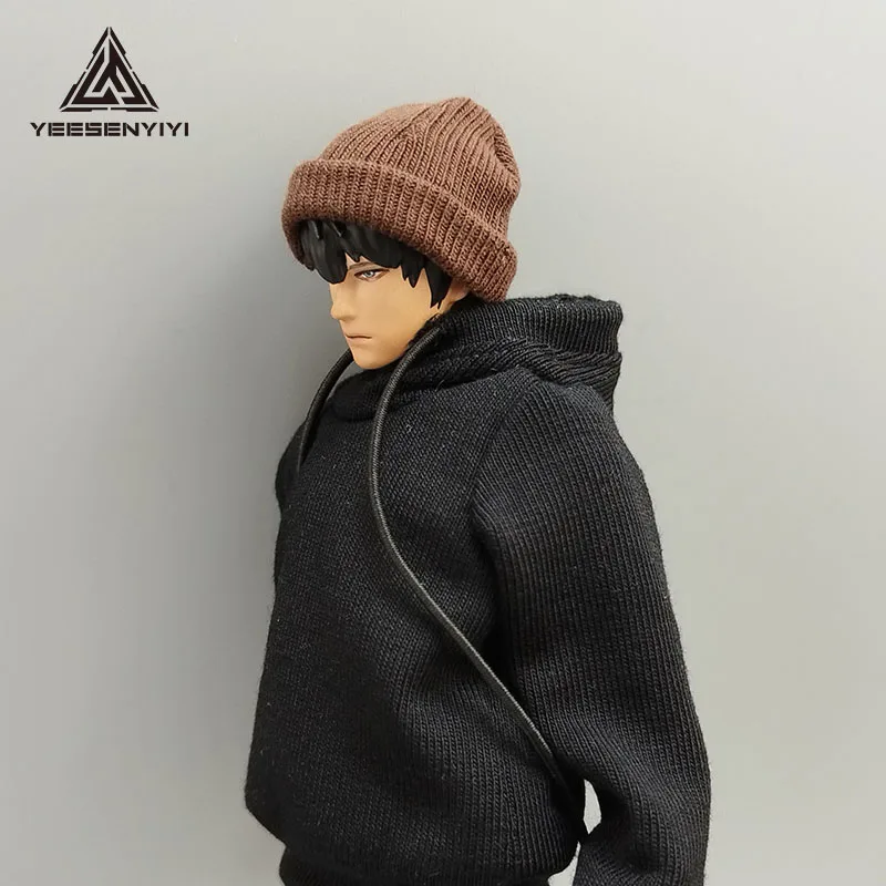 1/12 schaal gebreide muts voor 6-inch BJD-poppen, SHF & Mecha Girls – modieuze miniatuurhoed voor 15 cm actiefiguren modeloutfit