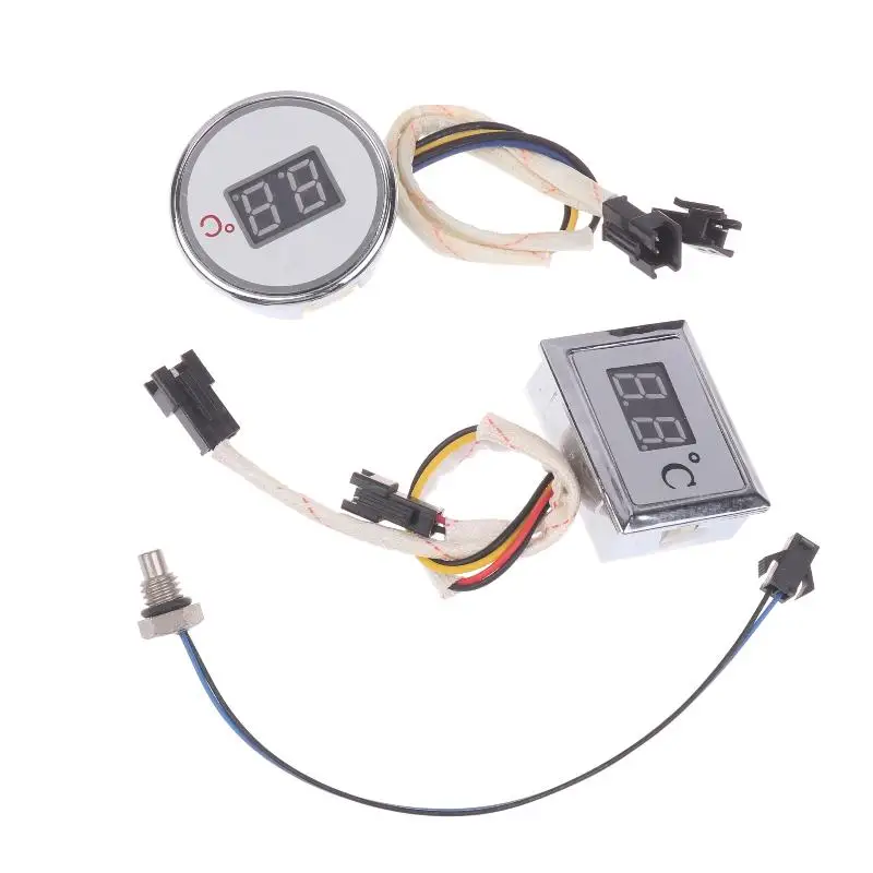 1pc Round/Square General Temperature Digital Display Meter Household Natural Gas Water Heater Liquefied Replacement Accessories