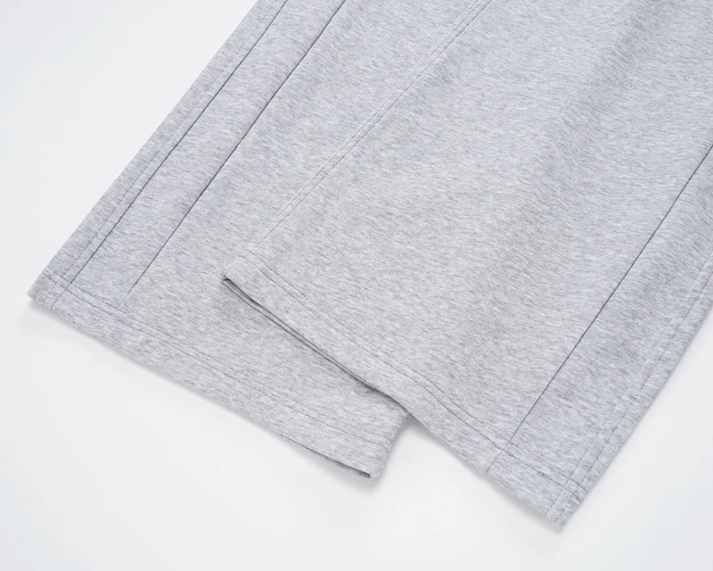 Baggy-Jogginghose mit Retro-Vertikalstreifen-Schnitt und Kordelzug für Herren, 2023, lässige Y2k-Schlagjogginghose, Schwarz, Grau, Unisex-Hose, weites Bein – Detail 9
