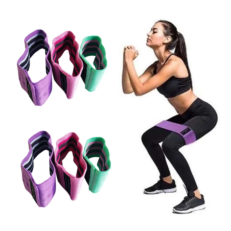 1PC Squat Stretch Resistance Band Hip Fitness Training Tension Band Yoga Exercise Training Band Portable Exercise Equipment Home image 2