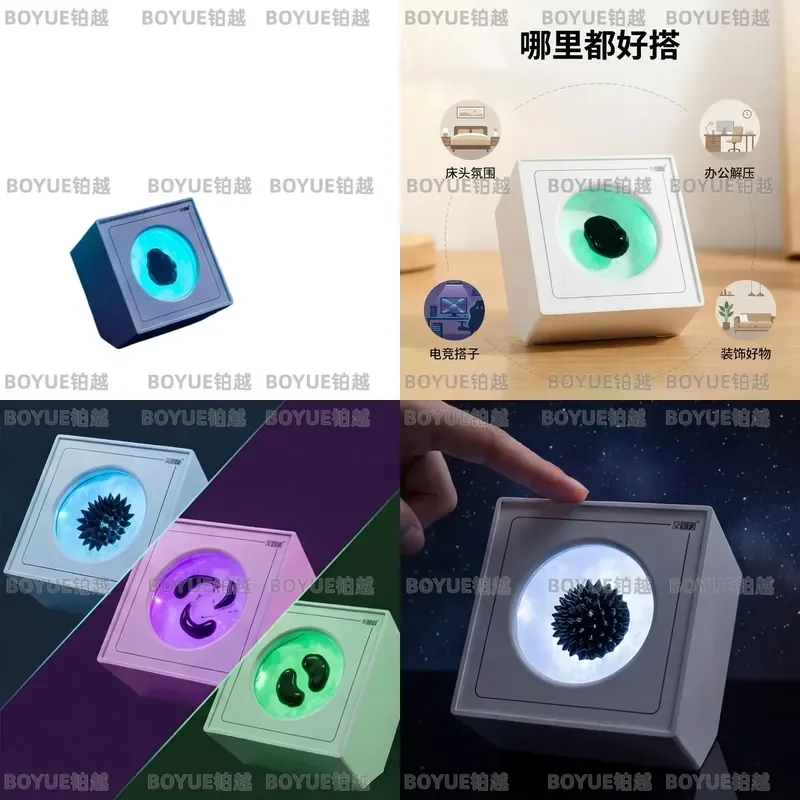 Magnetic Fluid Rhythm Light Desktop Ornament Audio Reactive Ferrofluid Display Creative Gift for Gamers Music Visualizer