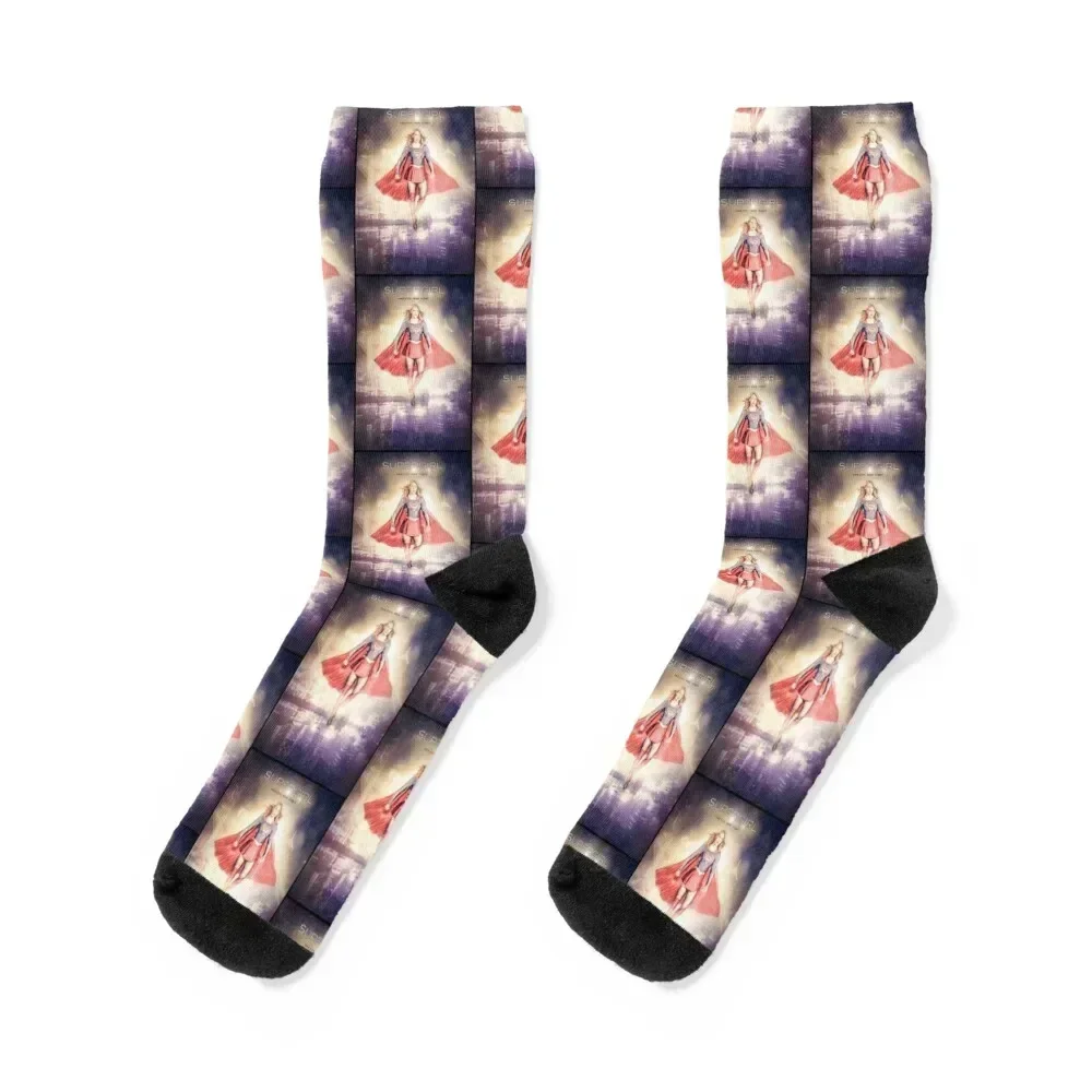 Kara - Melissa Benoist Socks aesthetic with print Lots Male Socks Women's