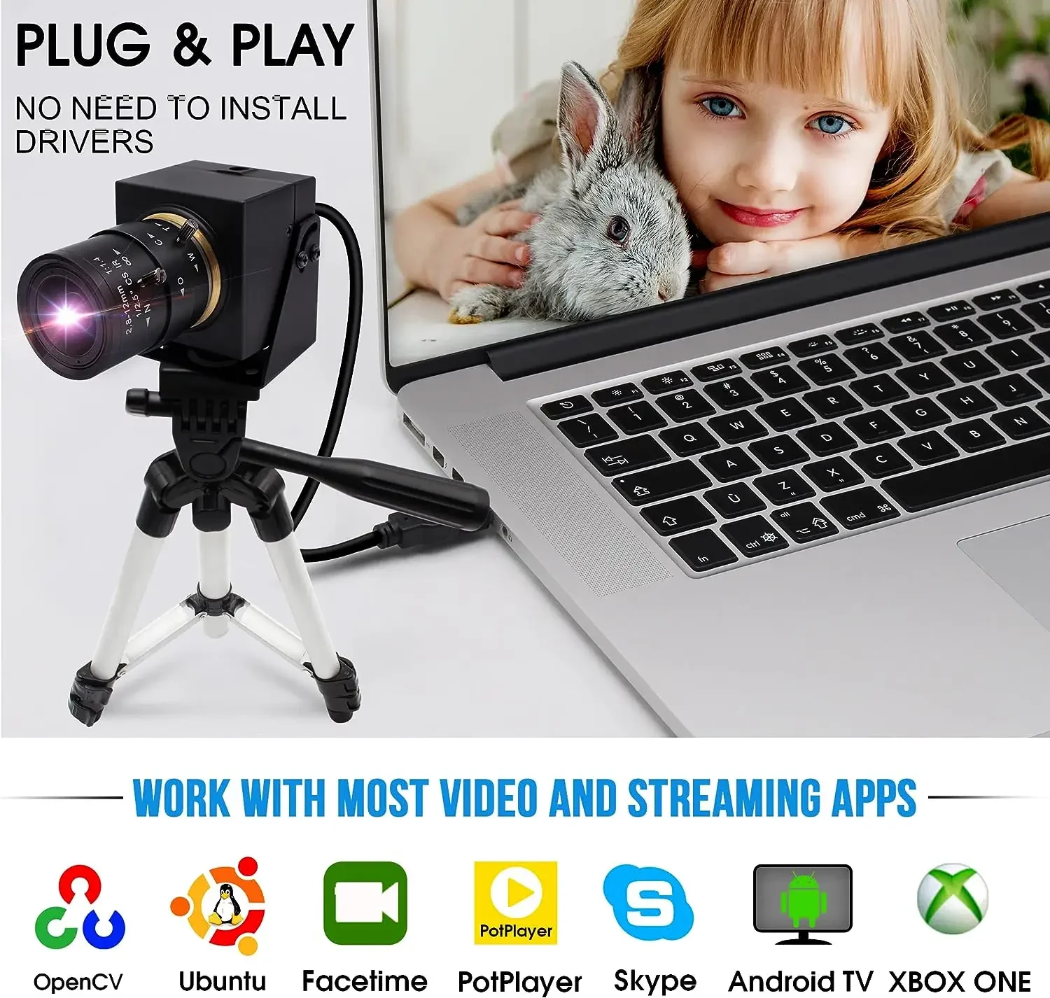 ELP High Speed 1080P 90fps Global Shutter 10X Optic Zoom USB  Industrial Video Close-up  For ANPR Tr