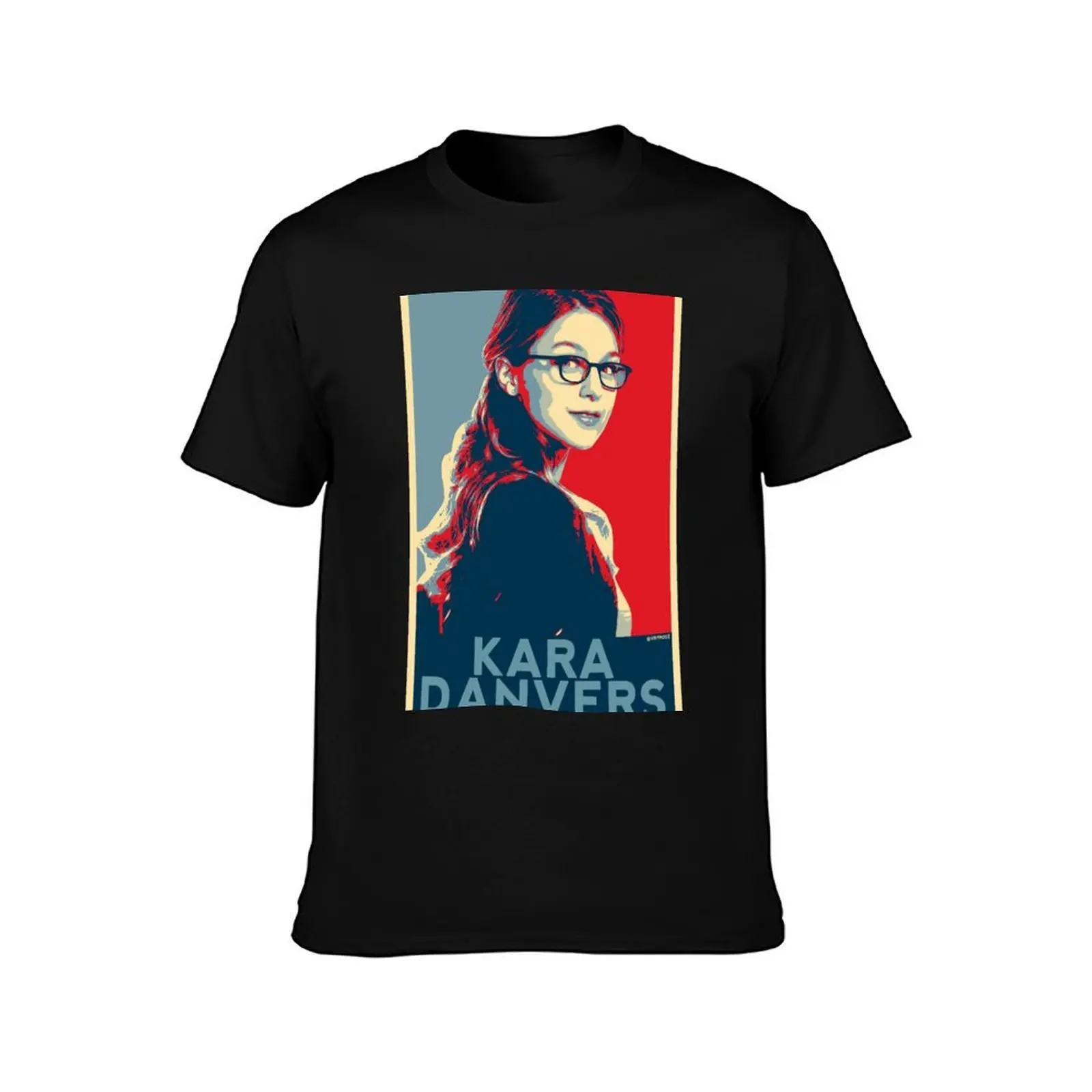 Kara Danvers POP ART Poster T-Shirt, Summer Casual Cotton Tee, Oversized Streetwear Tops, Vintage Graphic Print, 100% Cotton