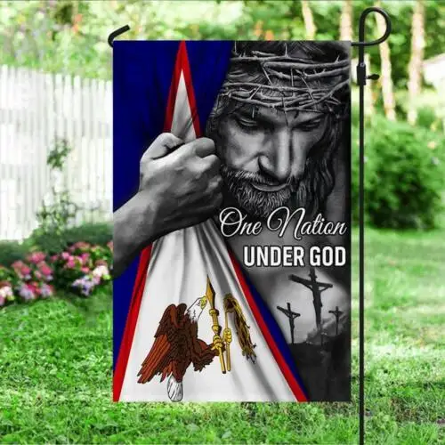 American Samoa Flag Jesus One Nation Under God American Samoa Flag Garden Flag GGP FFL EEN AAL HHM WZZ yyi