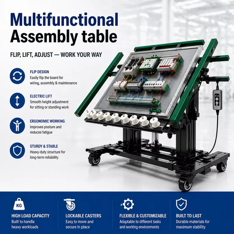 for Rittal Heavy Duty Adjustable Bench Frame Multi Function Assembly Workstation Solution Industrial Assembly Station