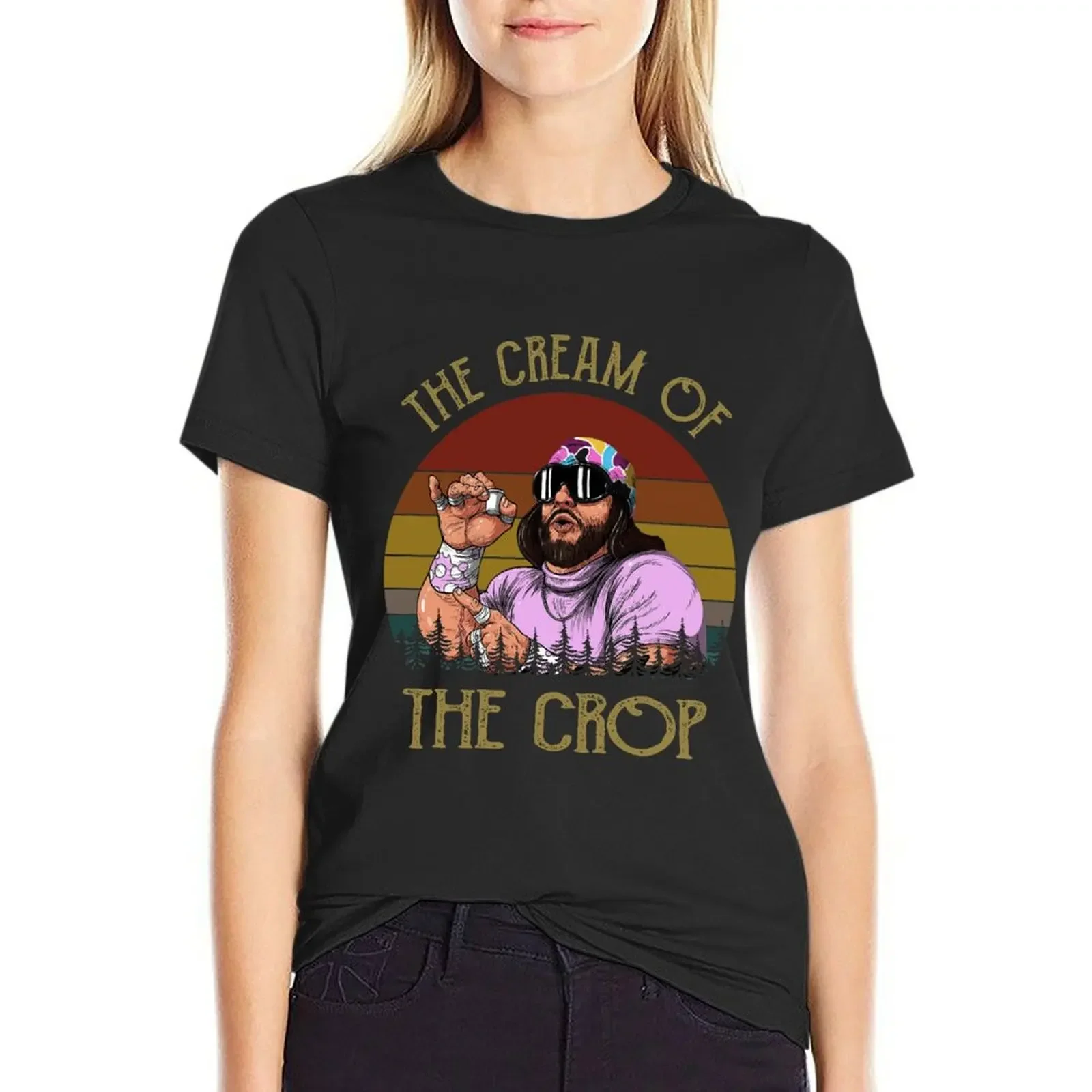

The Cream of The Crop T-Shirt summer tops lady clothes Short sleeve tee oversized tshirts for Women