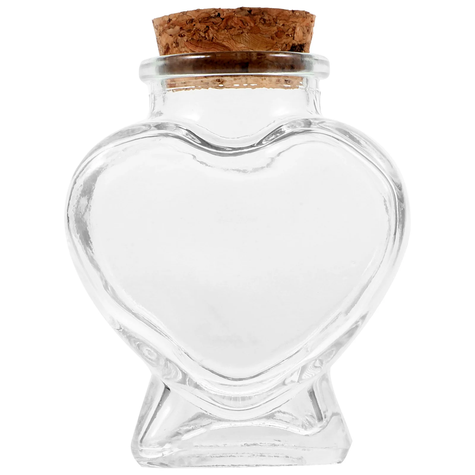 

Glass Heart Shaped Bottle Corks Container with Lid Decorate Containers Landscape Jar Wishing Origami Craft Miniature Bottles