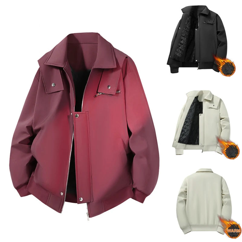 Autumn Winter Popular Jacket Unisex Couple Thick Padded Warm Baseball Coat Men New American Short Workwear Jacket